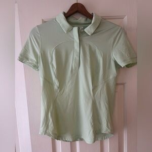 Lululemon Athletica Women's Light Green Polo Shirt Size 4